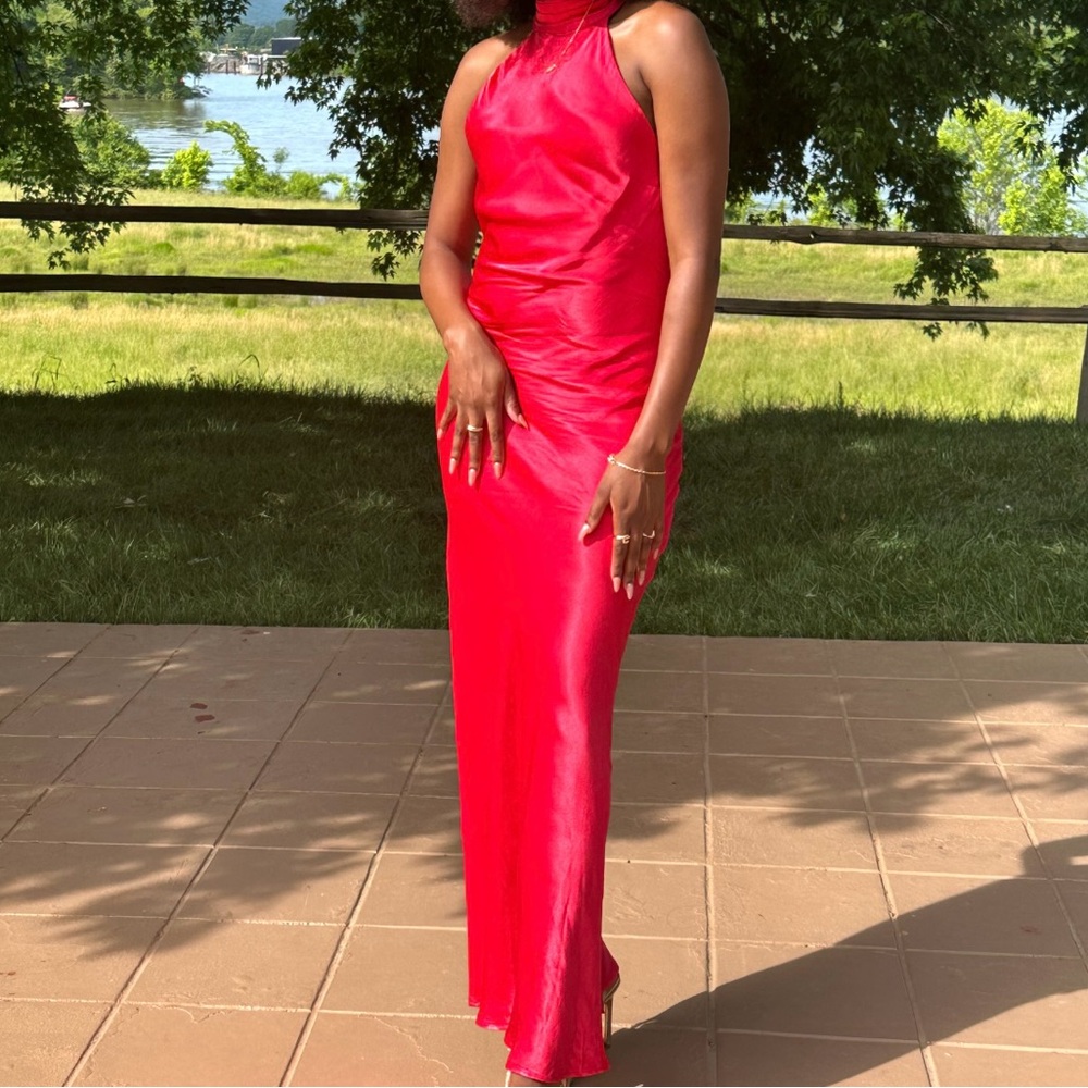 Split Draped Back Dress - image 2